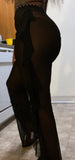 Ruffle Sheer Mesh Ruffle Pants Cover Up Plus Size