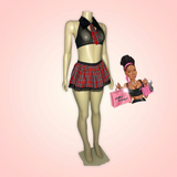 School Girl Skirt Lingerie Costume Set