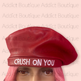 Red Paris Fashion Beret "Crush On You"