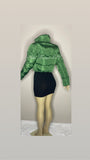 Sold Warm Cropped Zipper Puffer Coat