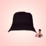 Embroidery Plaid "Just Play" Reversible Bucket Hat