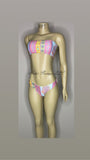 Tribal Bandeau Lace up Bikini Swimming Suit Set