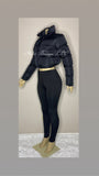 Sold Warm Cropped Zipper Puffer Coat