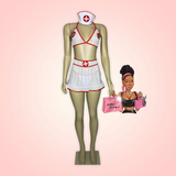White Nurse See-Through Lingerie Skirt Set