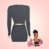 “Night Out” Rib-knit Jacket & Mini Skirt set