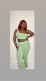 “Walk Thru” Crop Top & Flare Pants Set