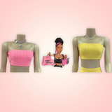 Bright Solid Tube Top Bra
