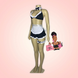 Ruffled Sexy Maid Costume Skirt Set