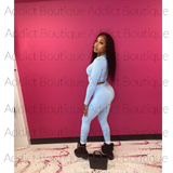 Long Sleeve Crop Top Shirt with Fleece Inside