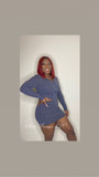 “Night Out” Rib-knit Jacket & Mini Skirt set