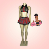 School Girl Skirt Lingerie Costume Set