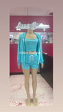 Long Sleeve Zip Up Jacket and Shorts Set