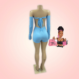 Sexy Off Shoulder Backless Long Sleeve Romper