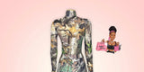 Camouflage Sheer Green Leaves Mesh Bodysuit Only